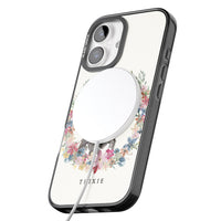 Personalised Watercolor Schnauzer Floral Portrait