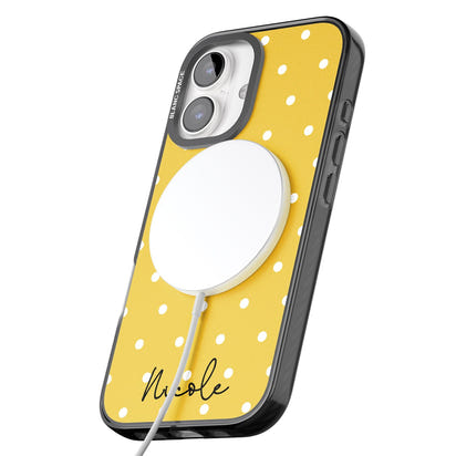 Personalised Yellow Polka Dot