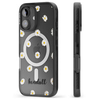 Personalised White Daisies & Cursive