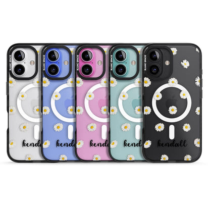 Personalised White Daisies & Cursive