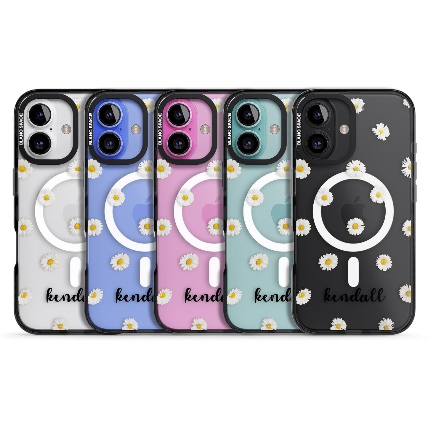 Personalised White Daisies & Cursive