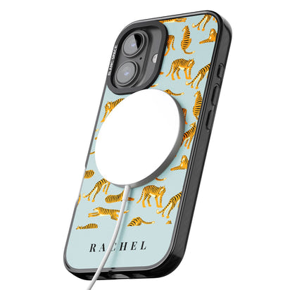 Personalised Turquoise Tiger Pattern