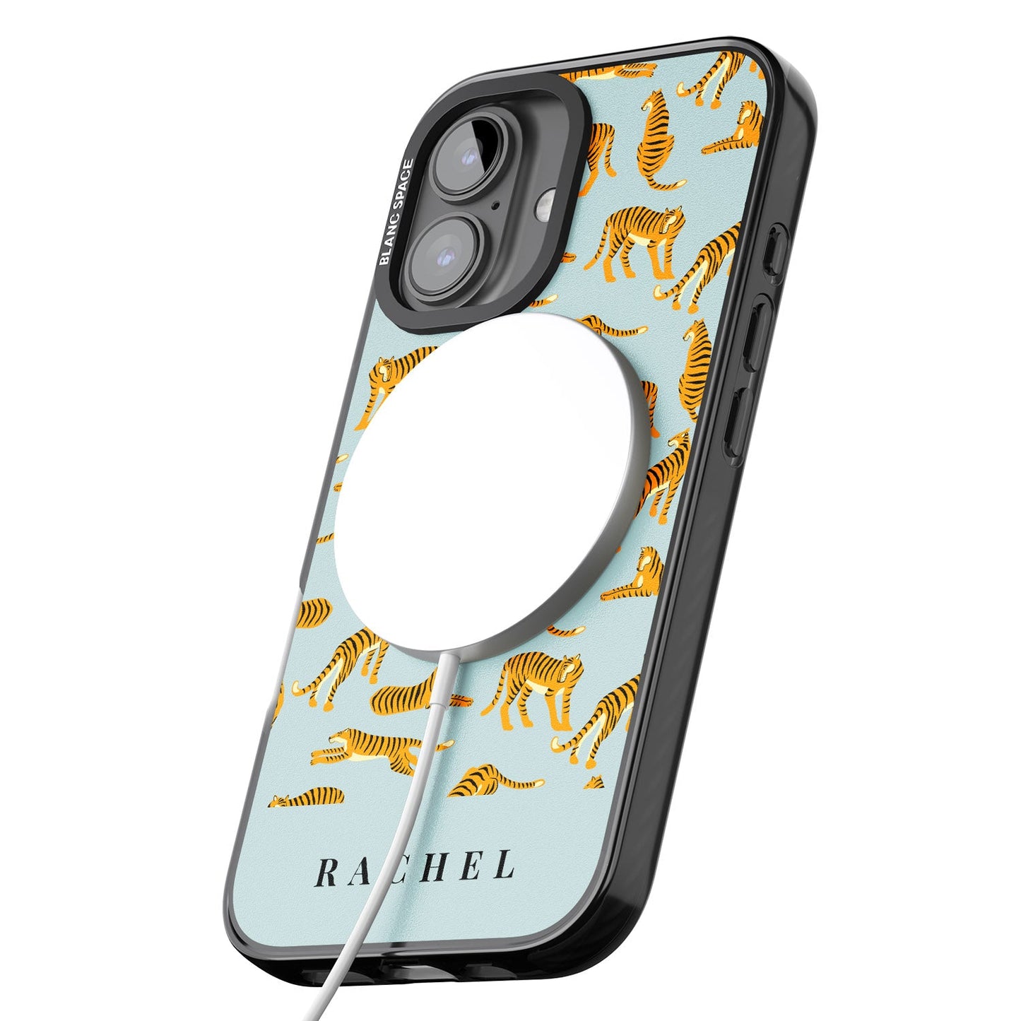 Personalised Turquoise Tiger Pattern