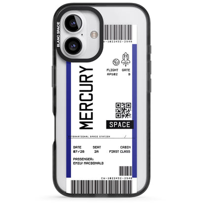 Personalised Mercury Travel Ticket