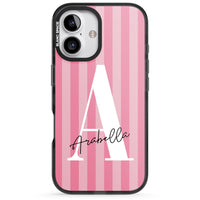 Personalised Pink Stripes Initial