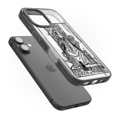 Personalisierte Tarotkarte „Königin der Stäbe“ (transparent)