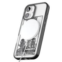 Personalisierte Tarotkarte „Königin der Stäbe“ (transparent)