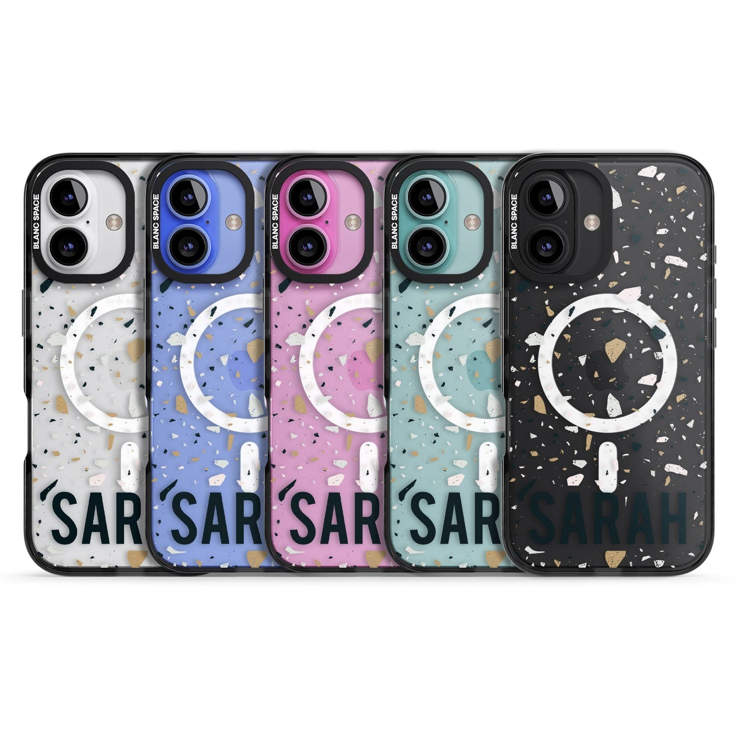 Personalised Terrazzo Blue, Pink, Brown