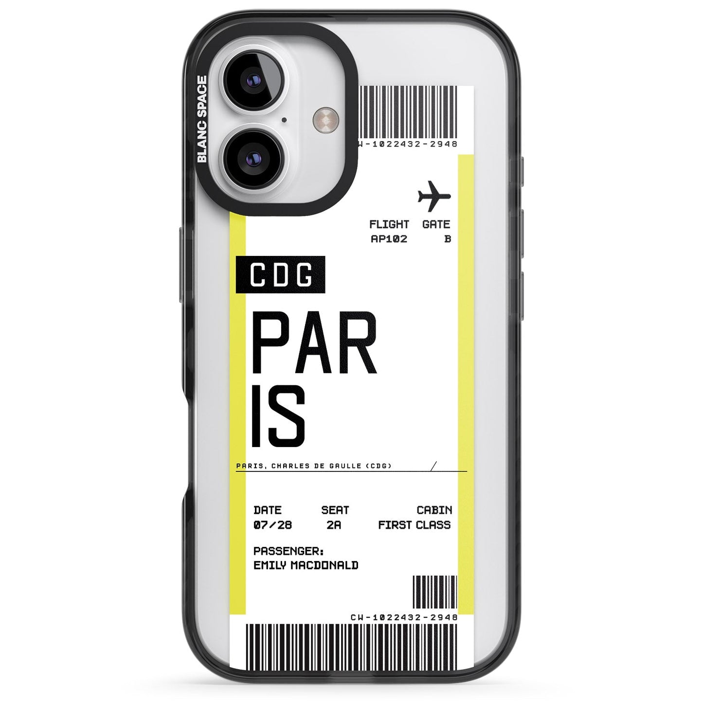 Personalised Paris Boarding Pass