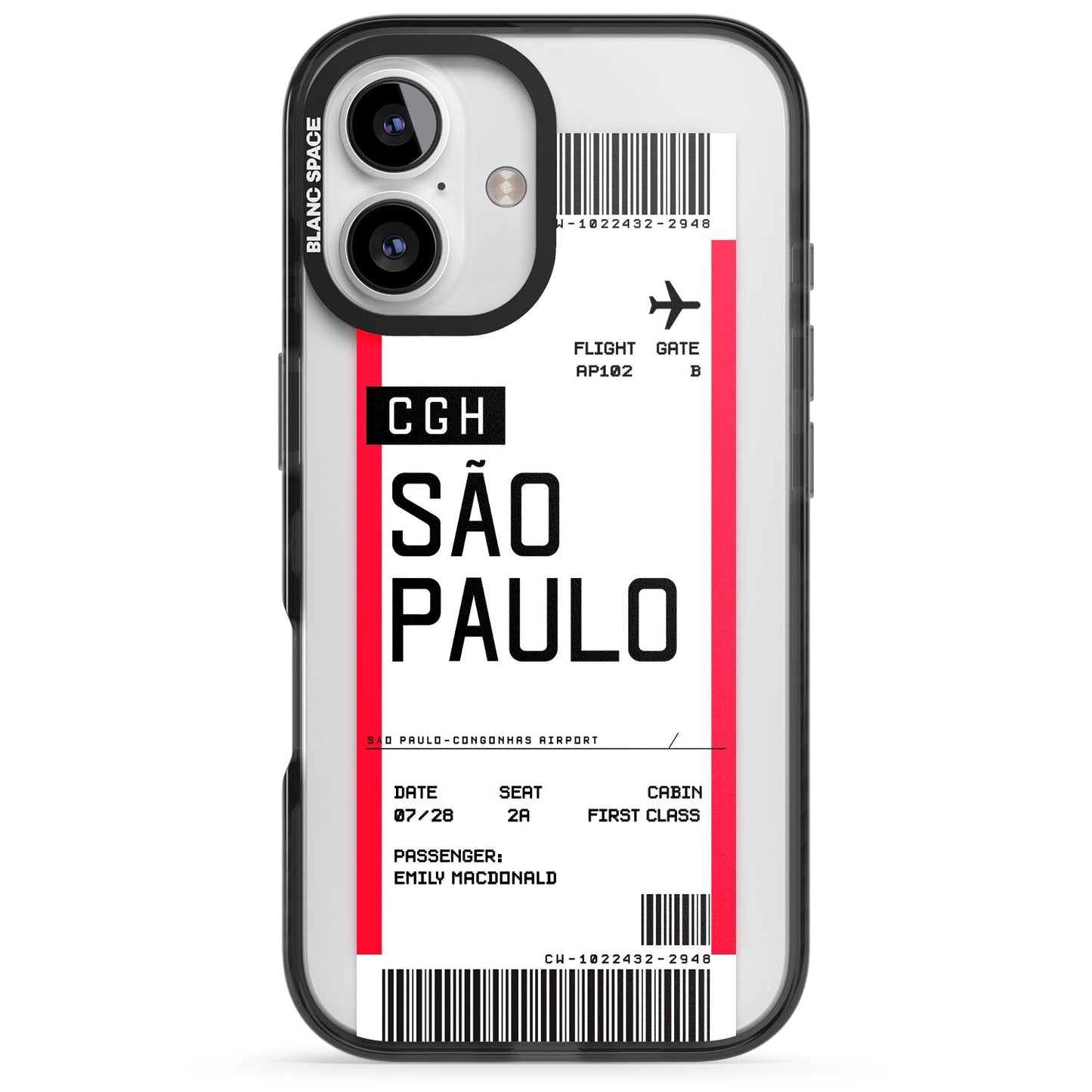 Personalisierte Bordkarte für São Paulo