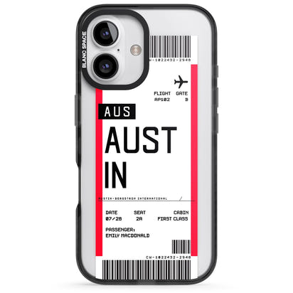 Personalised Austin Boarding Pass