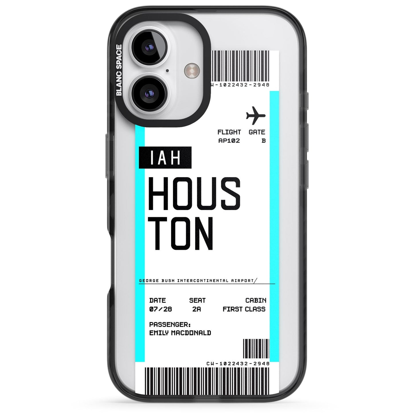 Personalised Houston Boarding Pass