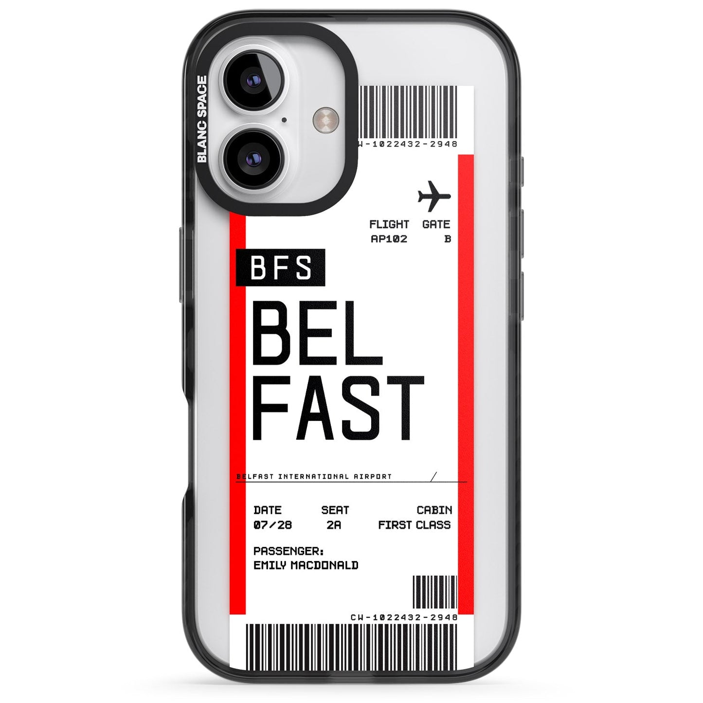 Personalised Belfast Boarding Pass