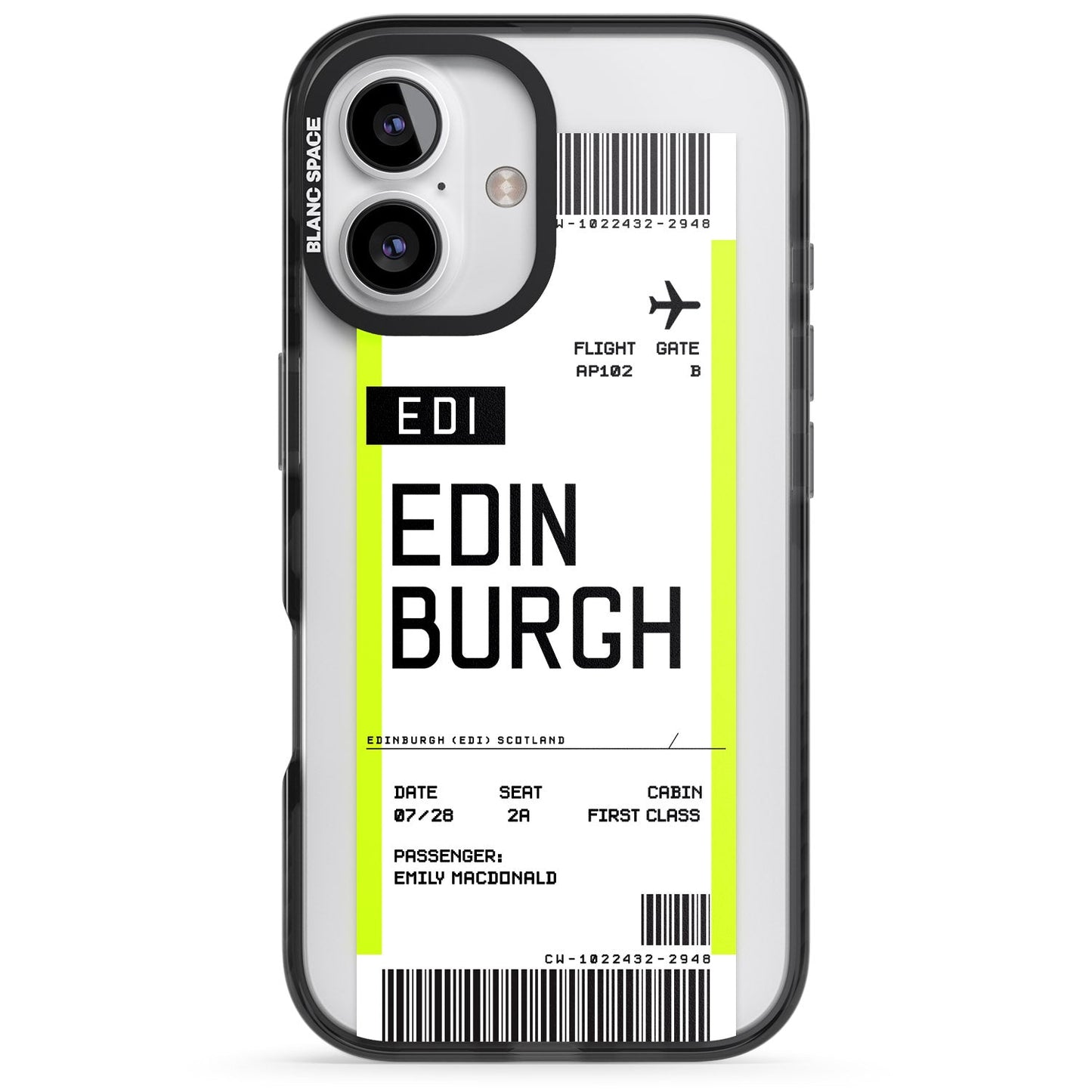 Personalised Edinburgh Boarding Pass