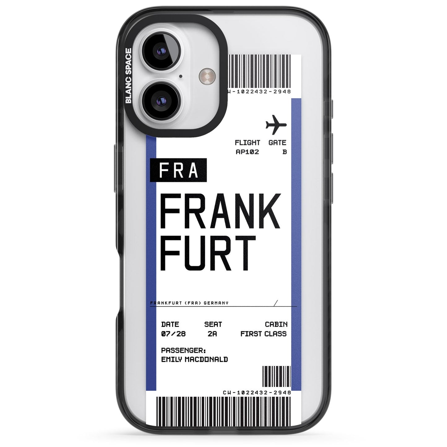Personalised Frankfurt Boarding Pass