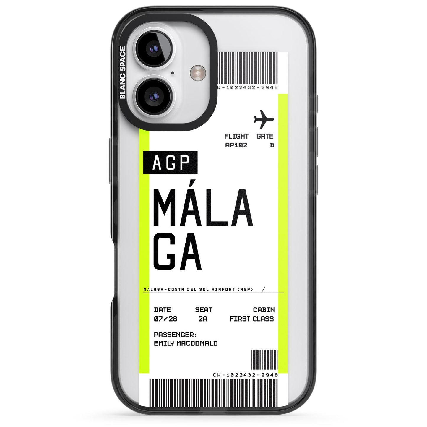 Personalised Málaga Boarding Pass