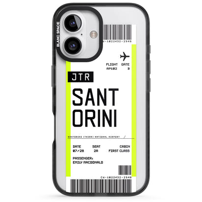 Personalisierte Bordkarte für Santorini