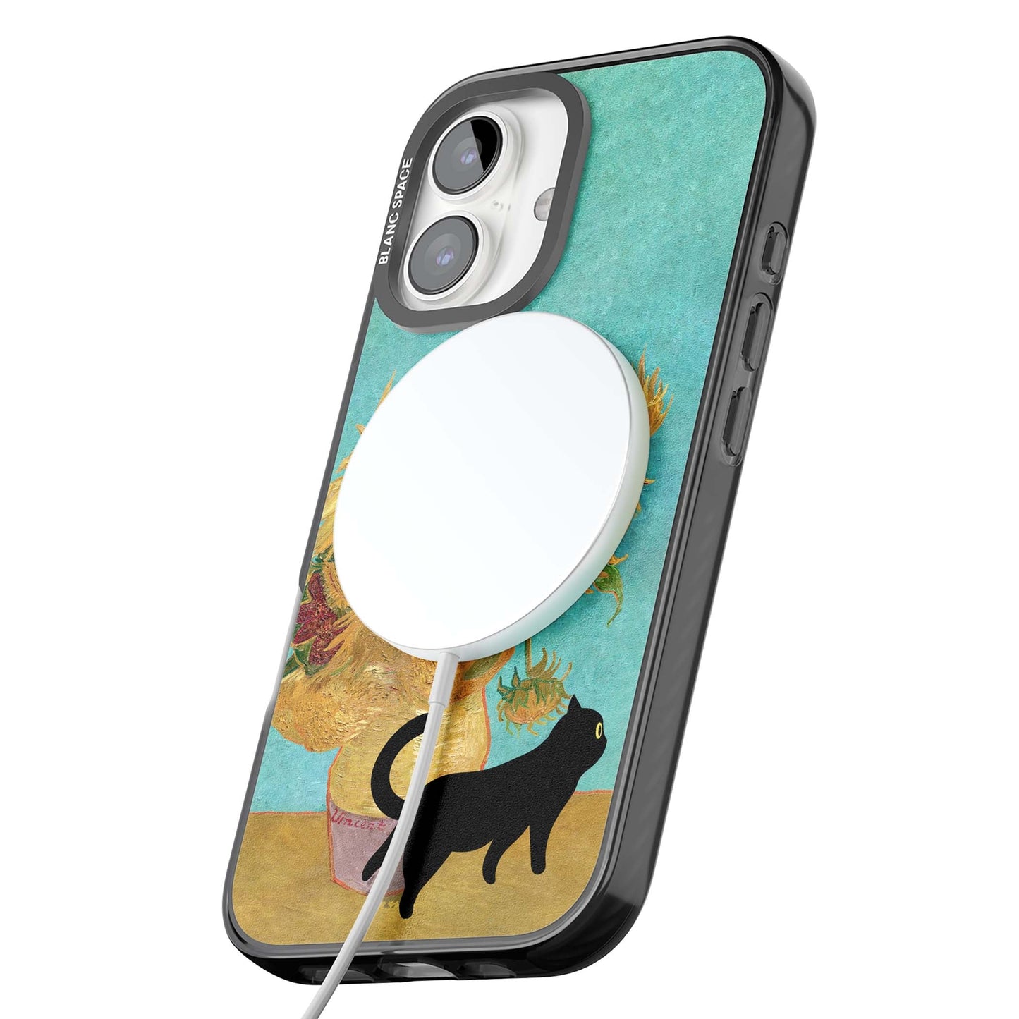 Cat with Van Gogh's Sunflowers