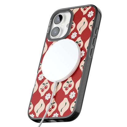 Vintage Cherry Diamond Pattern