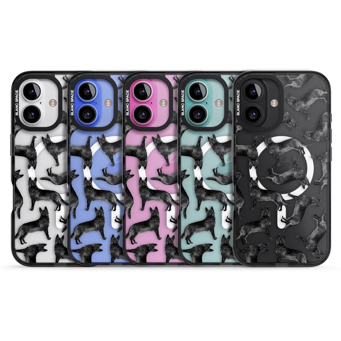 German Shepherd Pattern Black