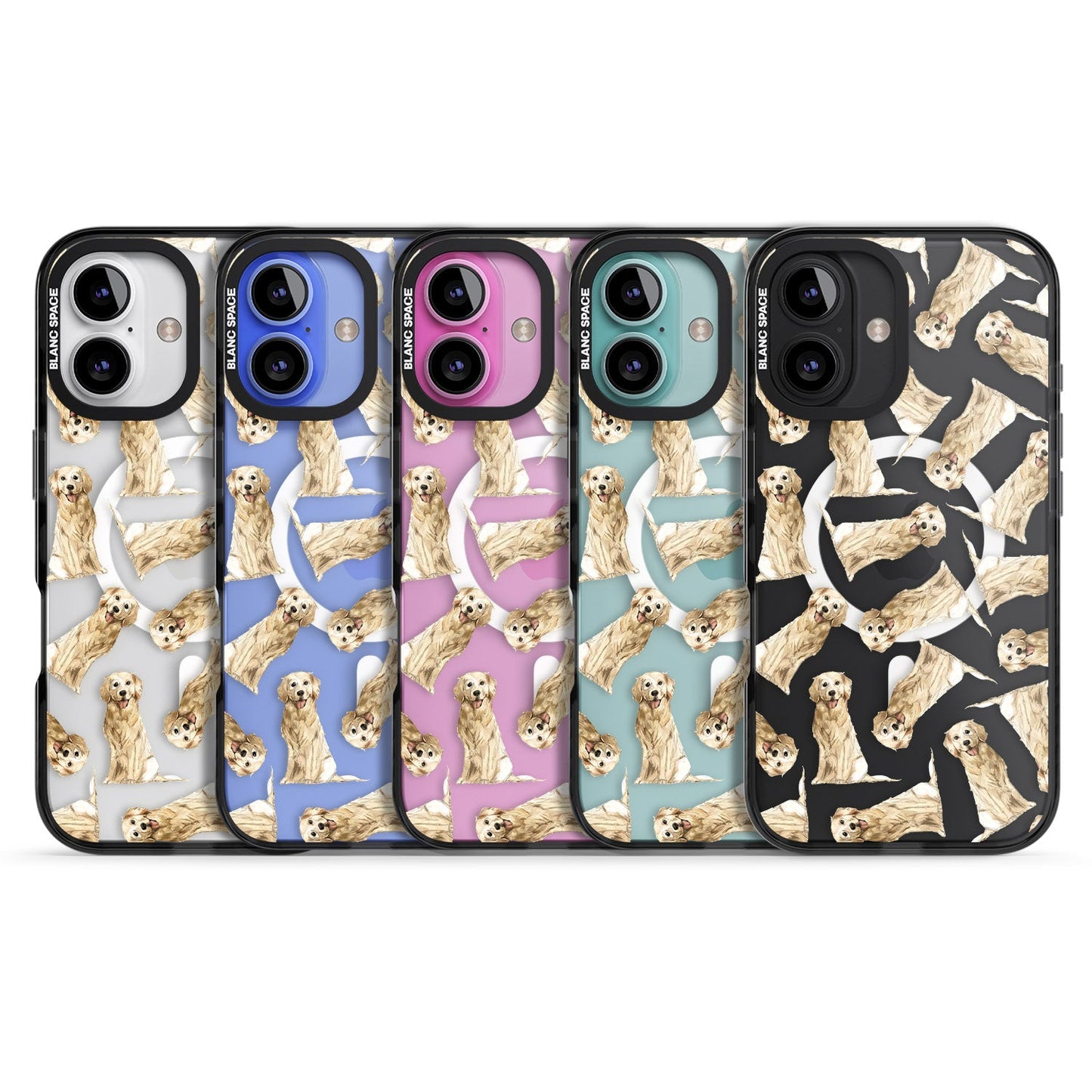 Motif aquarelle de Golden Retriever