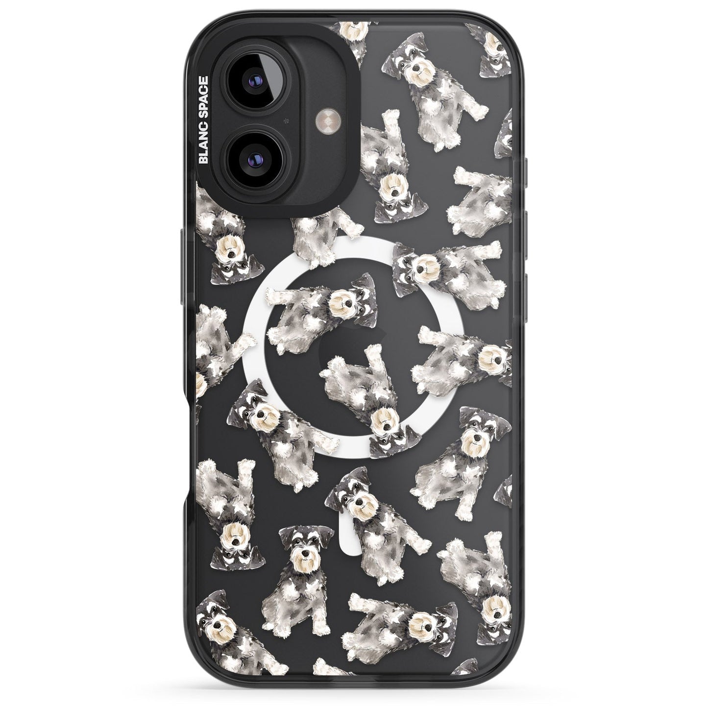 Aquarellzeichnung eines Zwergschnauzers