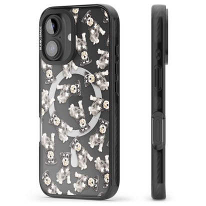 Aquarellzeichnung eines Zwergschnauzers