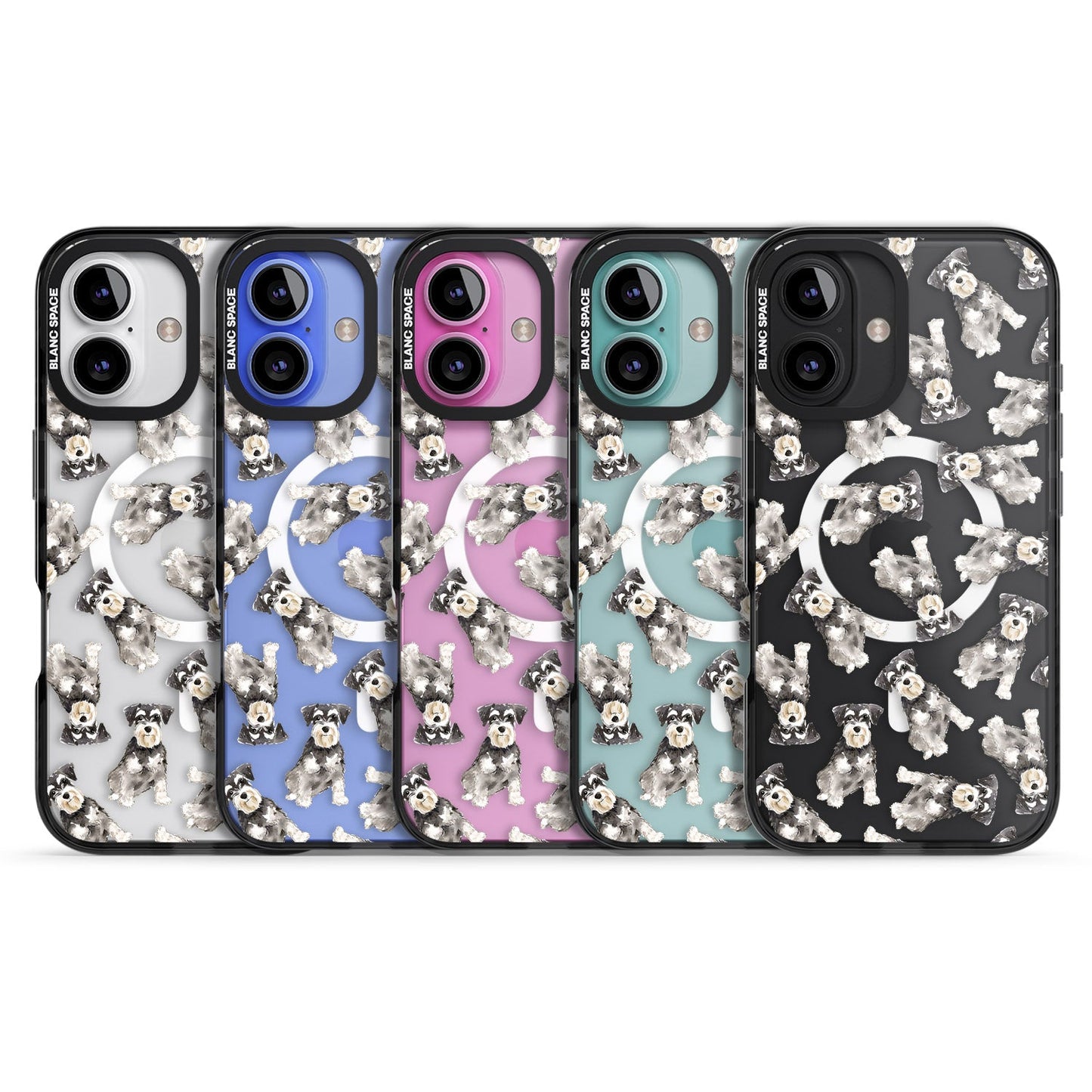 Aquarellzeichnung eines Zwergschnauzers