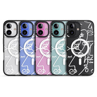 Abstract Line Art White Clear