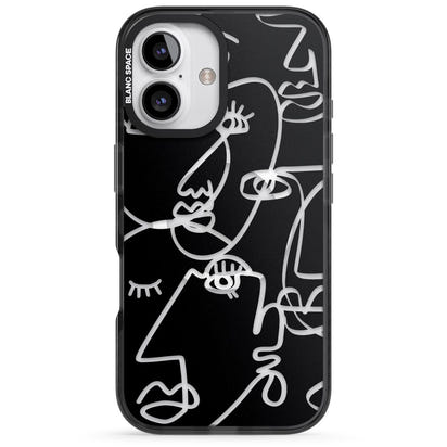 Abstract Line Art Clear Black