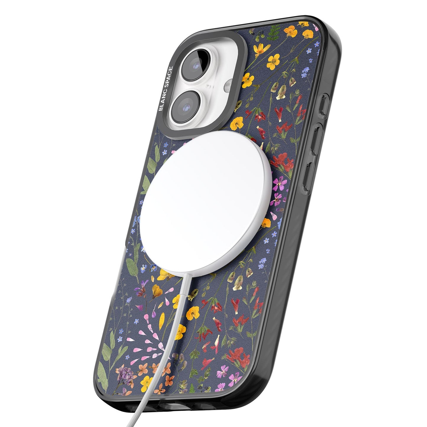 Grappe de feuilles de fleurs sauvages bleu marine