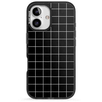 Minimalist Grid Pattern Black