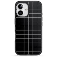 Minimalist Grid Pattern Black