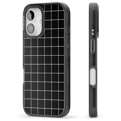 Minimalist Grid Pattern Black