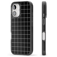 Minimalist Grid Pattern Black