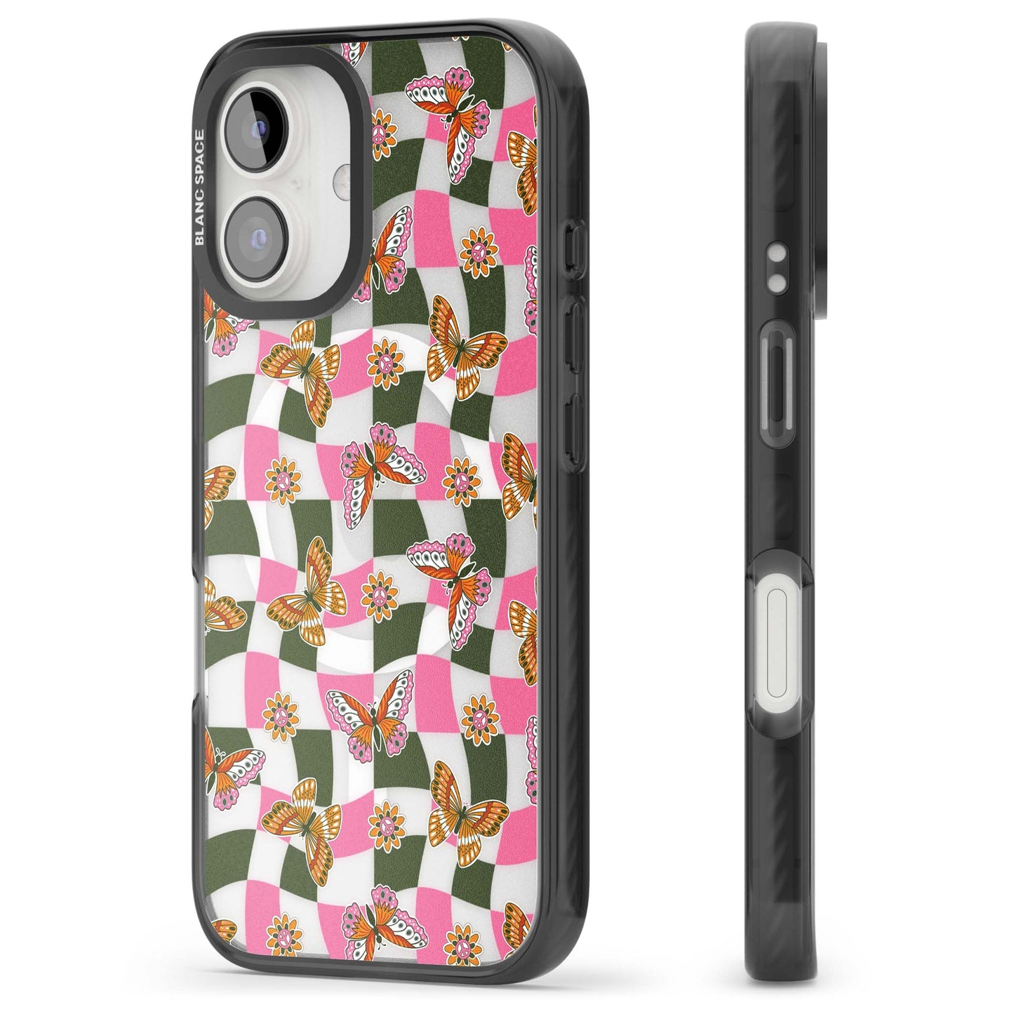 Wavy Butterfly Checked Pattern