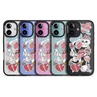 Autocollants Crâne et Fleurs