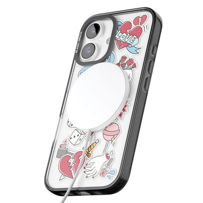 Autocollants Crâne et Fleurs