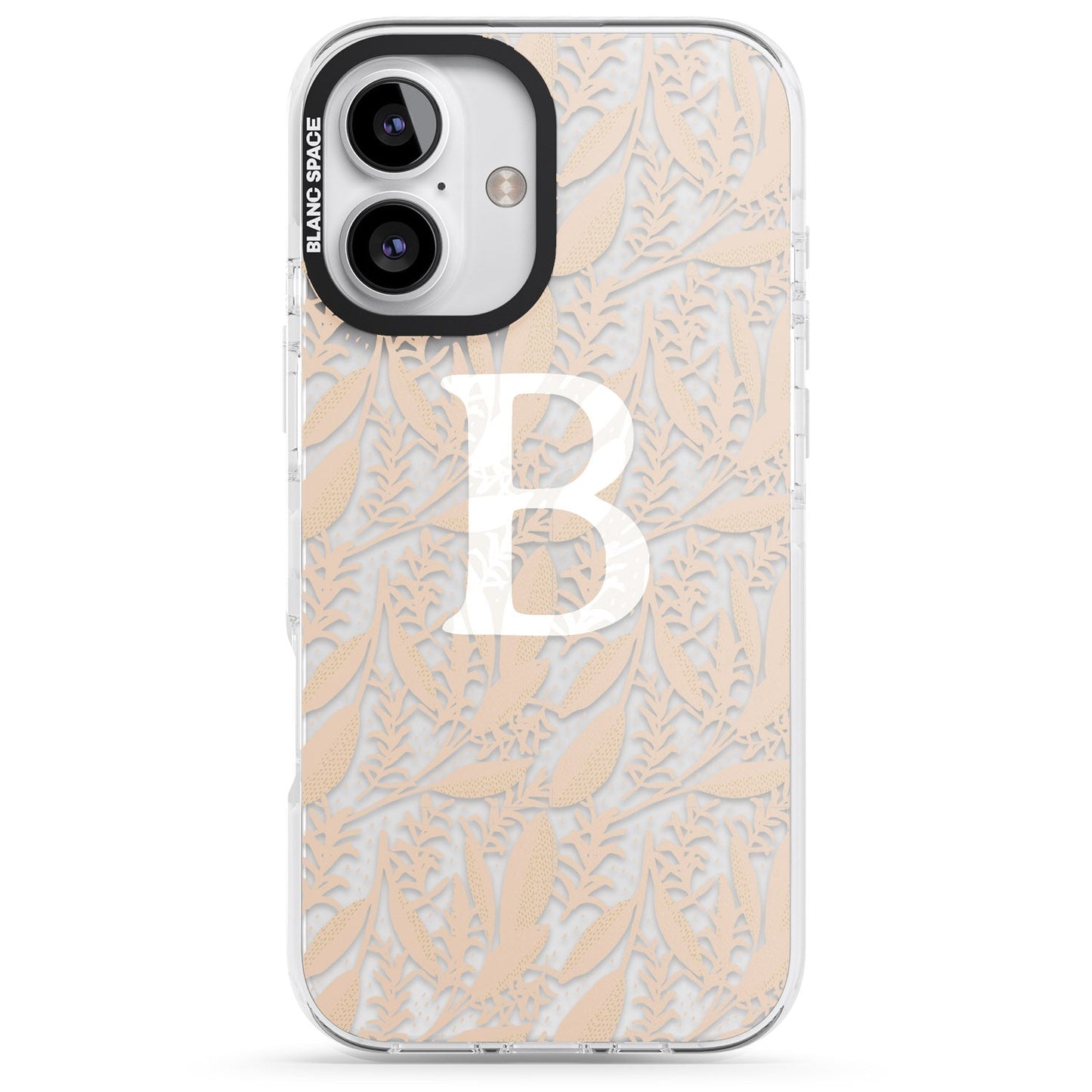 Monogramme personnalisé, motif floral abstrait subtil.