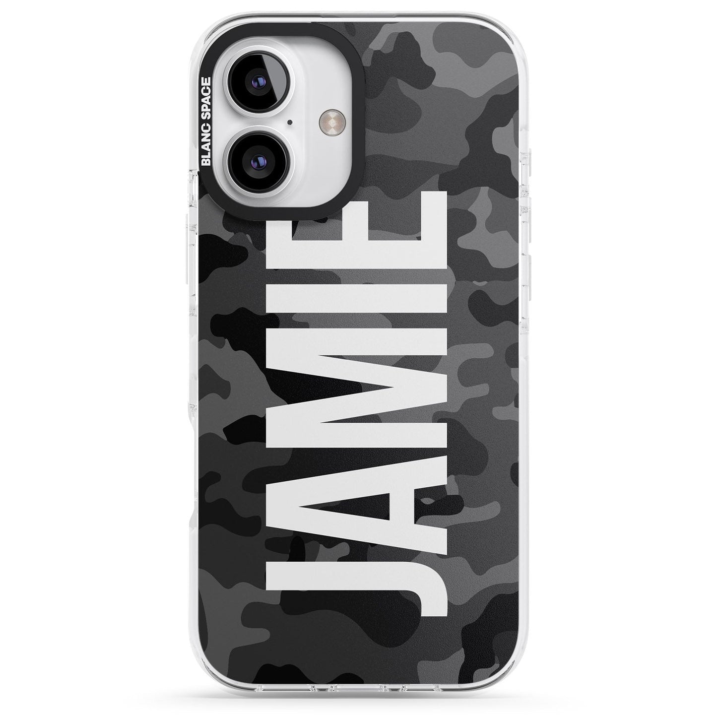 Personalised Black Camo Name Vertical