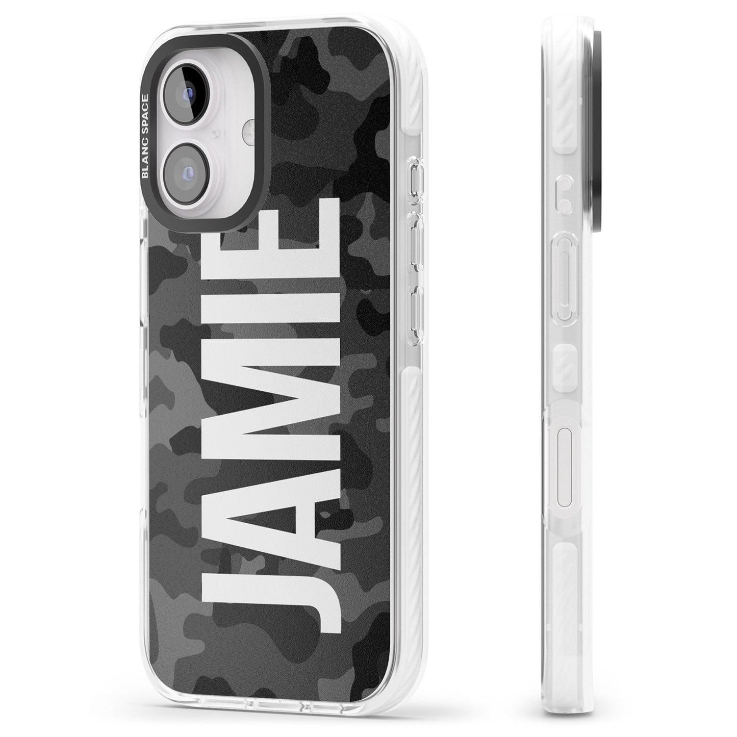 Personalised Black Camo Name Vertical