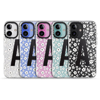 Initiale en gras personnalisée et florale