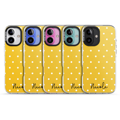 Personalised Yellow Polka Dot