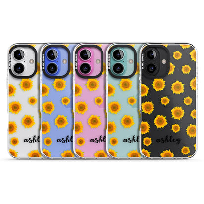 Personalised Sunflowers & Cursive