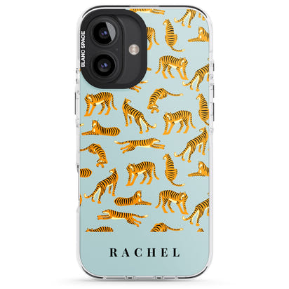 Personalised Turquoise Tiger Pattern