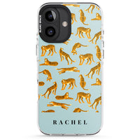 Personalised Turquoise Tiger Pattern