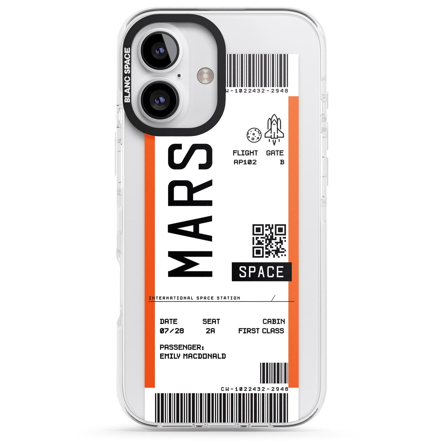 Personalised Mars Travel Ticket