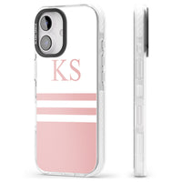 Personalised Pink Stripes & Initials