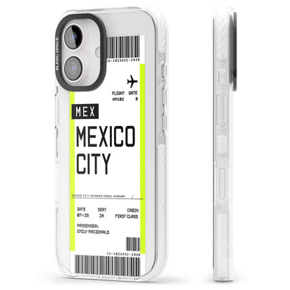 Carte d'embarquement personnalisée pour Mexico