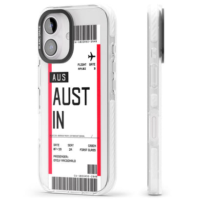 Personalised Austin Boarding Pass